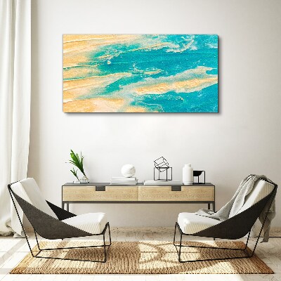 Foto op canvas Oceaan golven op het zand