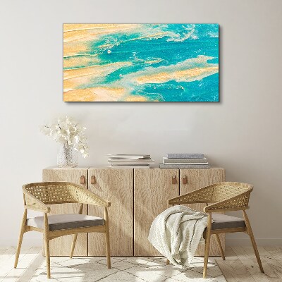 Foto op canvas Oceaan golven op het zand