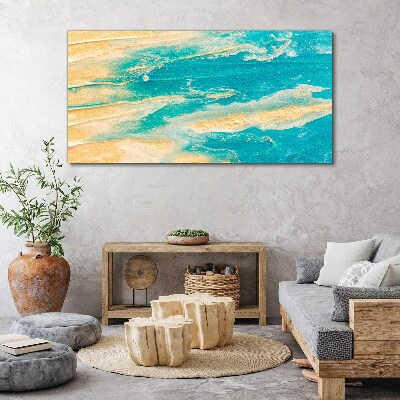 Foto op canvas Oceaan golven op het zand