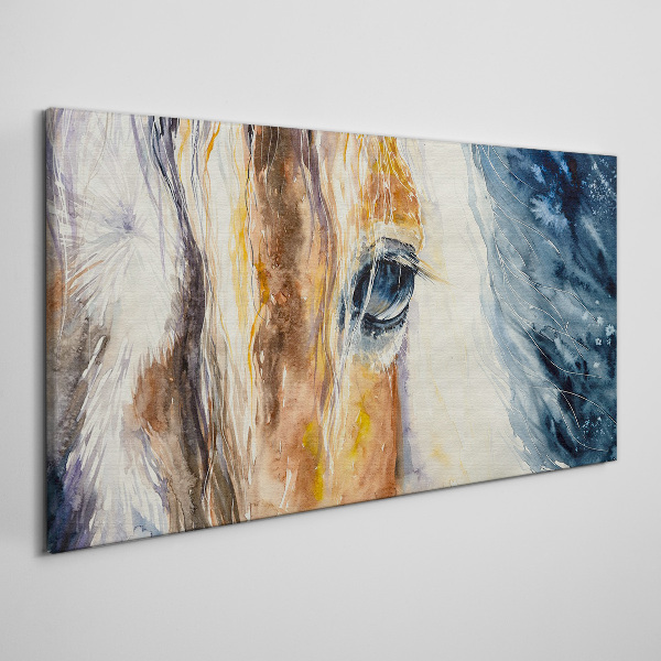 Canvas schilderij Aquarelportret van een paard