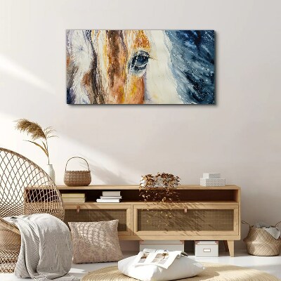 Canvas schilderij Aquarelportret van een paard