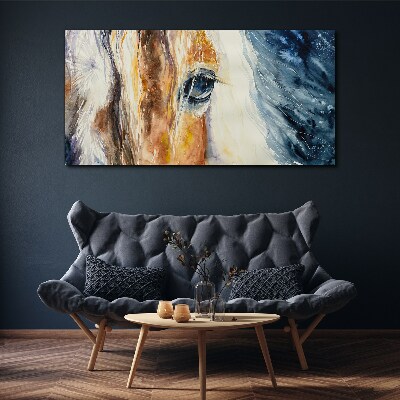 Canvas schilderij Aquarelportret van een paard