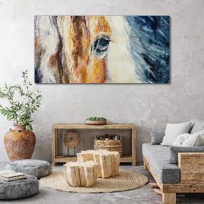 Canvas schilderij Aquarelportret van een paard