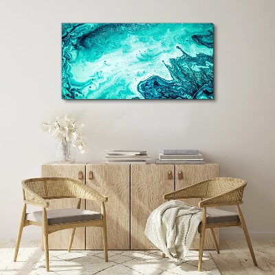 Schilderij op doek Blauwe golven in de zee