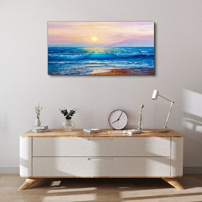 Foto op canvas Een rustige ochtend aan de oceaan
