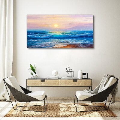 Foto op canvas Een rustige ochtend aan de oceaan