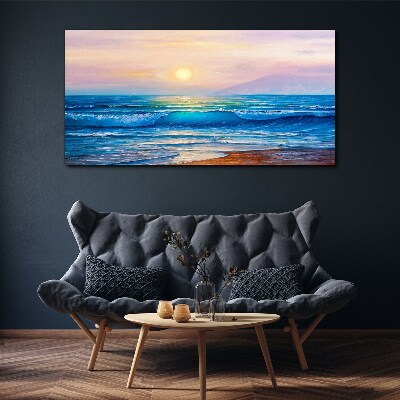 Foto op canvas Een rustige ochtend aan de oceaan