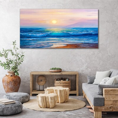 Foto op canvas Een rustige ochtend aan de oceaan