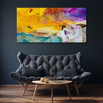 Schilderij op doek Abstract landschap in intense kleuren