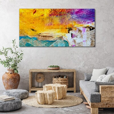 Schilderij op doek Abstract landschap in intense kleuren