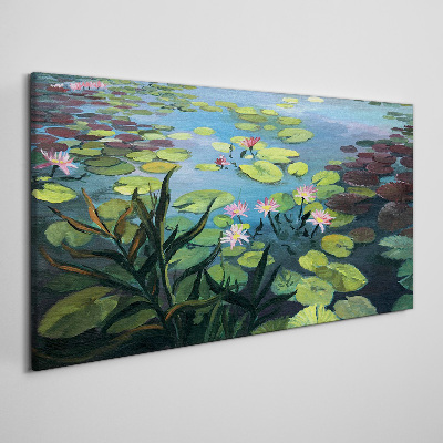 Canvas schilderij Waterlelies