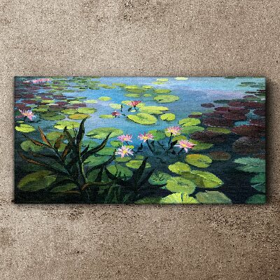 Canvas schilderij Waterlelies