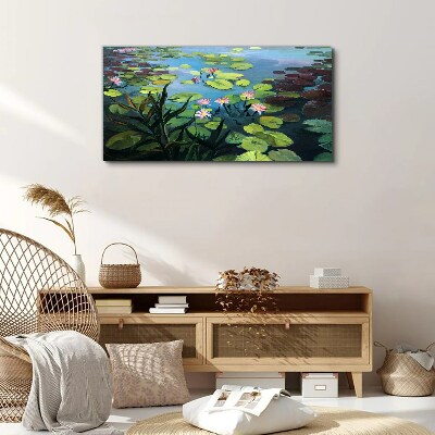 Canvas schilderij Waterlelies