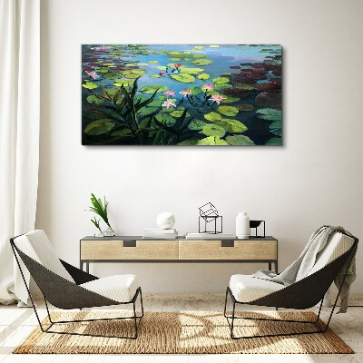 Canvas schilderij Waterlelies