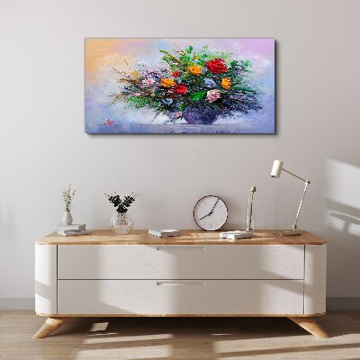 Foto op canvas Lenteboeket bloemen