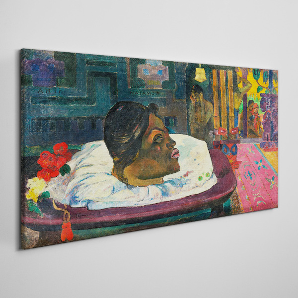 Schilderij op doek Portret in pastelkleuren