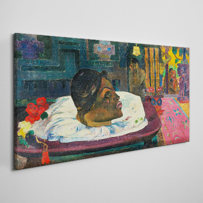 Schilderij op doek Portret in pastelkleuren