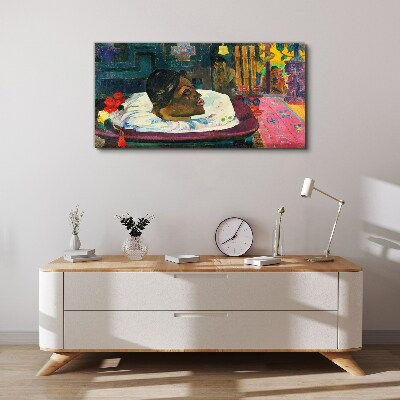 Schilderij op doek Portret in pastelkleuren