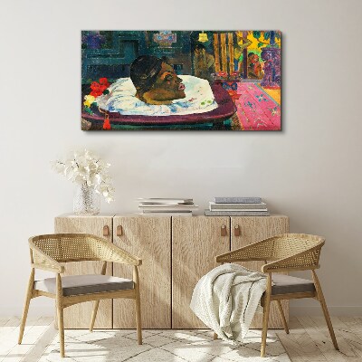 Schilderij op doek Portret in pastelkleuren