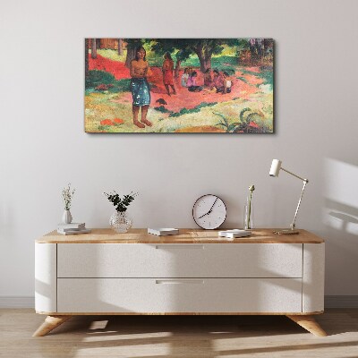 Schilderij op doek Een scène uit het leven op Hawaï