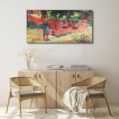 Schilderij op doek Een scène uit het leven op Hawaï