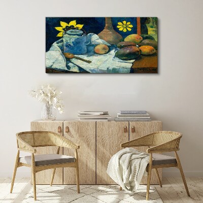 Foto op canvas Stilleven met een bloem