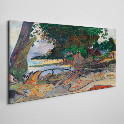 Canvas schilderij Tropisch landschap met bomen