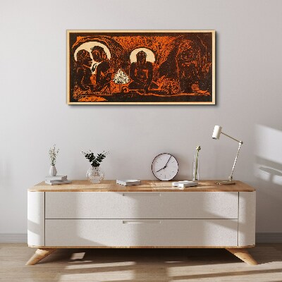 Schilderij op doek Ontmoeting in het maanlicht