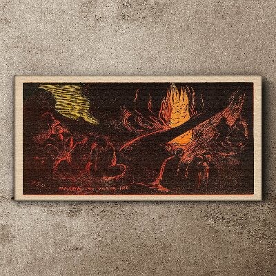 Foto op canvas Samen rond het kampvuur