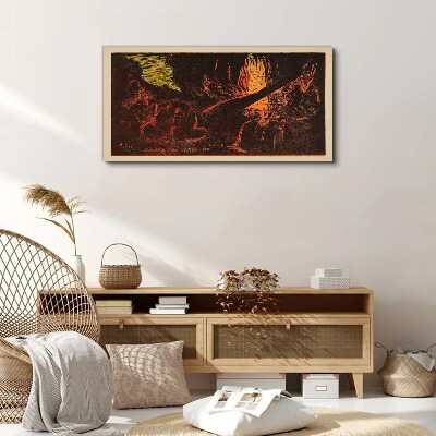 Foto op canvas Samen rond het kampvuur