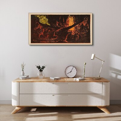 Foto op canvas Samen rond het kampvuur