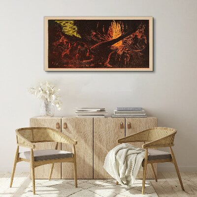 Foto op canvas Samen rond het kampvuur