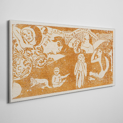 Schilderij op doek Reflecties op het menselijk bestaan