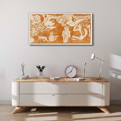 Schilderij op doek Reflecties op het menselijk bestaan