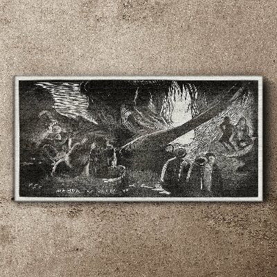 Foto op canvas Verloren in het donker