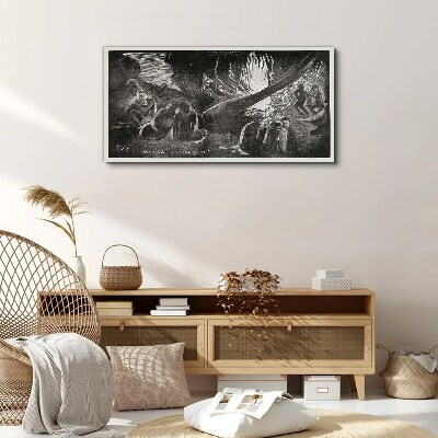 Foto op canvas Verloren in het donker