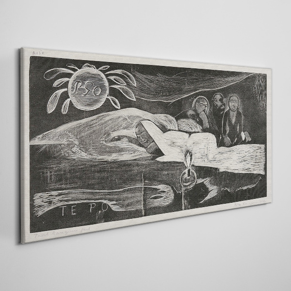 Canvas schilderij Te Po - Ralph Hotere