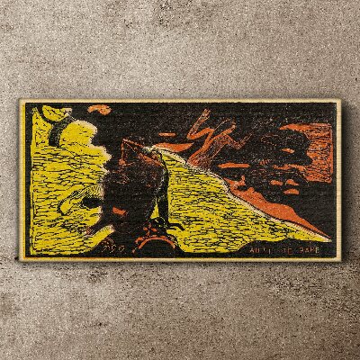 Canvas schilderij Groene golf van emoties