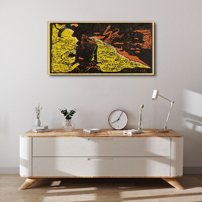 Canvas schilderij Groene golf van emoties