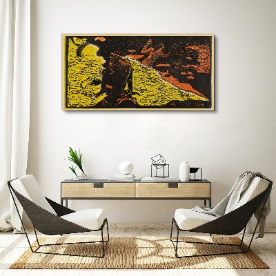 Canvas schilderij Groene golf van emoties