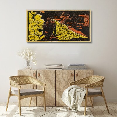 Canvas schilderij Groene golf van emoties