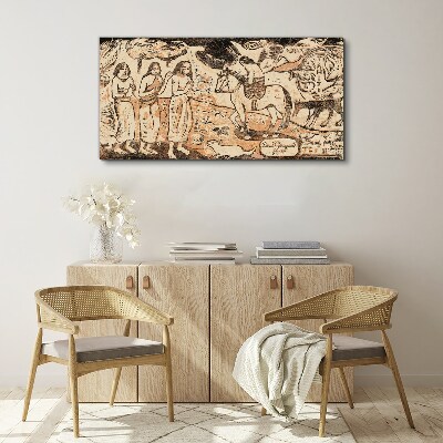 Schilderij op doek Een historisch tafereel tegen de achtergrond van de natuur