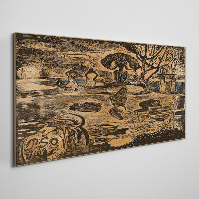 Canvas schilderij Een zomermiddag aan het meer