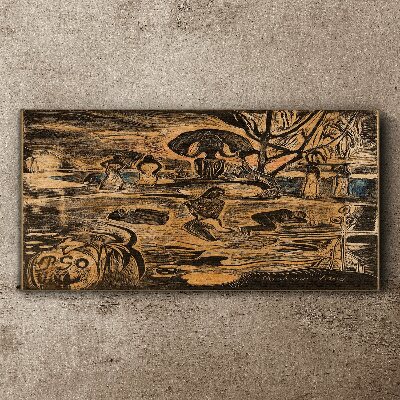 Canvas schilderij Een zomermiddag aan het meer