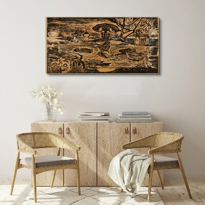 Canvas schilderij Een zomermiddag aan het meer