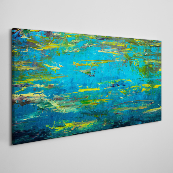 Canvas schilderij Turquoise golven en groen