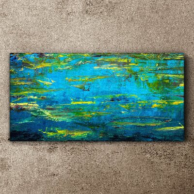 Canvas schilderij Turquoise golven en groen