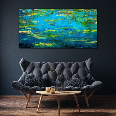 Canvas schilderij Turquoise golven en groen