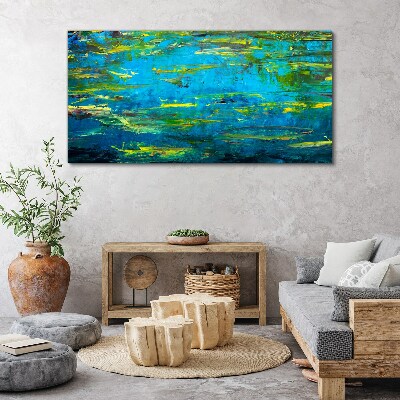 Canvas schilderij Turquoise golven en groen