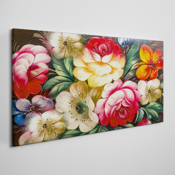 Schilderij op doek Bloemenfestival van kleuren